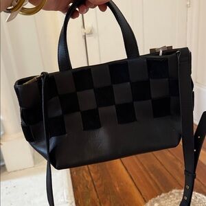 Madewell Black Checkered Mini Bag